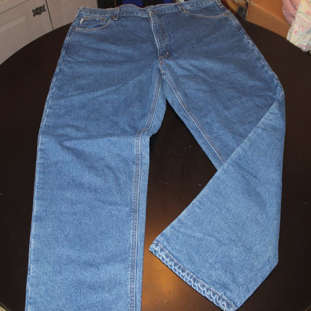 New 42X34 Men's CARHARTT lined Relaxed Fit Straight Leg Jeans